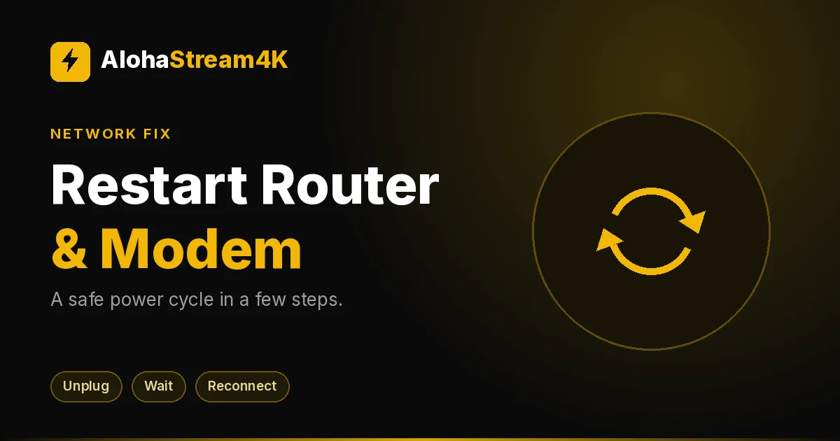 Hand unplugging the power cable from a home internet modem next to a Wi-Fi router